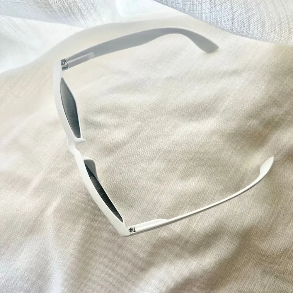 White gender neutral sunglasses